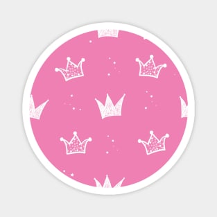 Doodle simple white princess crown Magnet